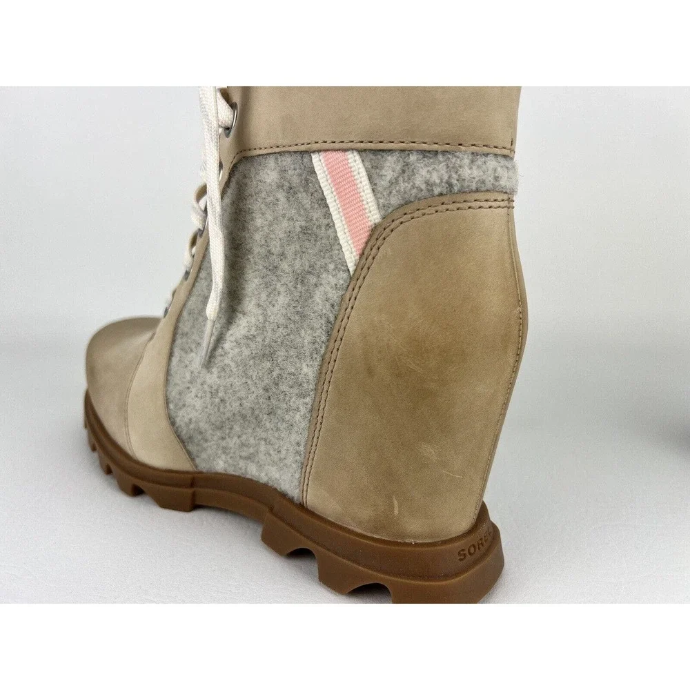 Sorel Women Boots Joan of Arctic Lexie III Wedge Natural Tan Size 9.5 - Picture 11 of 16